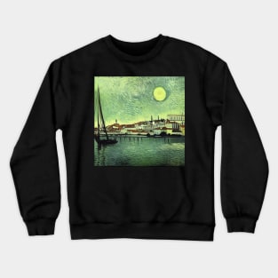 Lisbon cityscape in Van Gogh's style Crewneck Sweatshirt